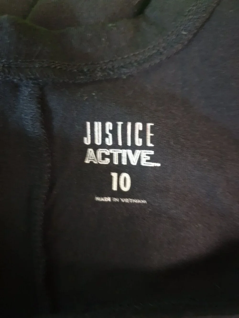Justice Girls 10 Long Slv Top Black Dance Raise The Barre Silver Strappy Back